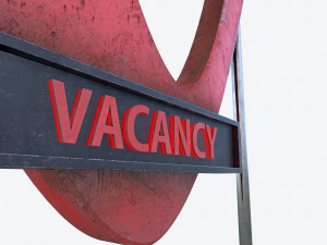 motorway motel sign pbr 3D Model