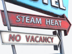motorway motel sign pbr Model 3D