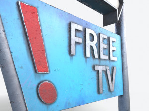 motorway motel sign pbr Model 3D