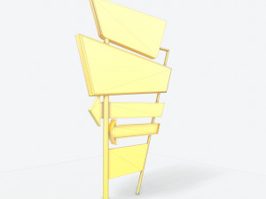 motorway motel sign pbr Model 3D