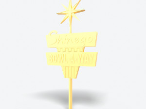 motorway motel sign pbr Modelo 3D