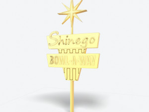 motorway motel sign pbr Modelo 3D
