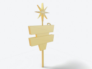 motorway motel sign pbr Modelo 3D