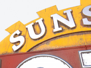 motorway motel sign pbr Modelo 3D