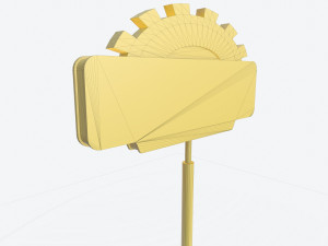 motorway motel sign pbr Modelo 3D