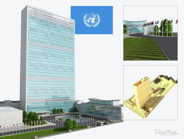 united nation headquarter Modèle 3D .c4d .max .obj .3ds .fbx .stl .blend 