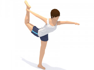 30 yoga pose animations bundle woman 3D 模型