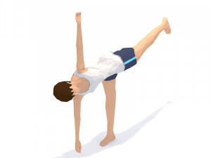 30 yoga pose animations bundle woman 3D 模型