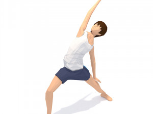 30 yoga pose animations bundle woman 3D 模型