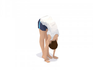 30 yoga pose animations bundle woman 3D 模型