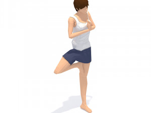 30 yoga pose animations bundle woman 3D 模型