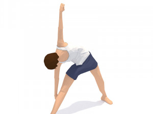 30 yoga pose animations bundle woman 3D 模型