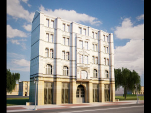 low poly building 194 3D Model