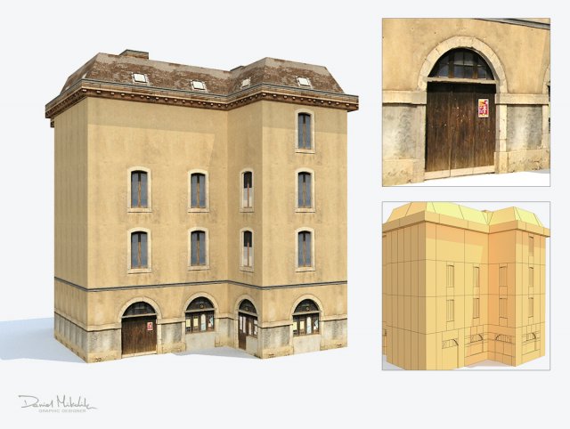 apartment house 197 3D Model .c4d .max .obj .3ds .fbx .stl .blend 