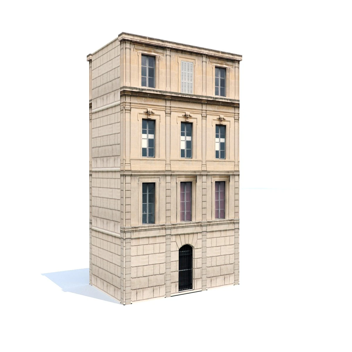 apartment house 198 3D Model .c4d .max .obj .3ds .fbx .stl .blend 