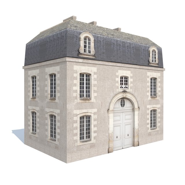 apartment house 201 3D Model .c4d .max .obj .3ds .fbx .stl .blend 