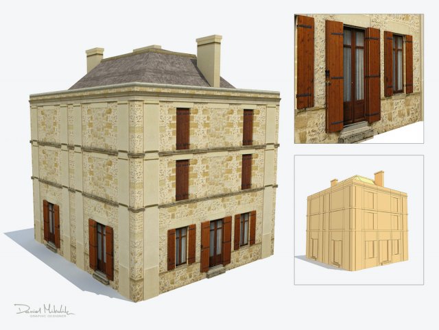 apartment house 202 3D Model .c4d .max .obj .3ds .fbx .stl .blend 