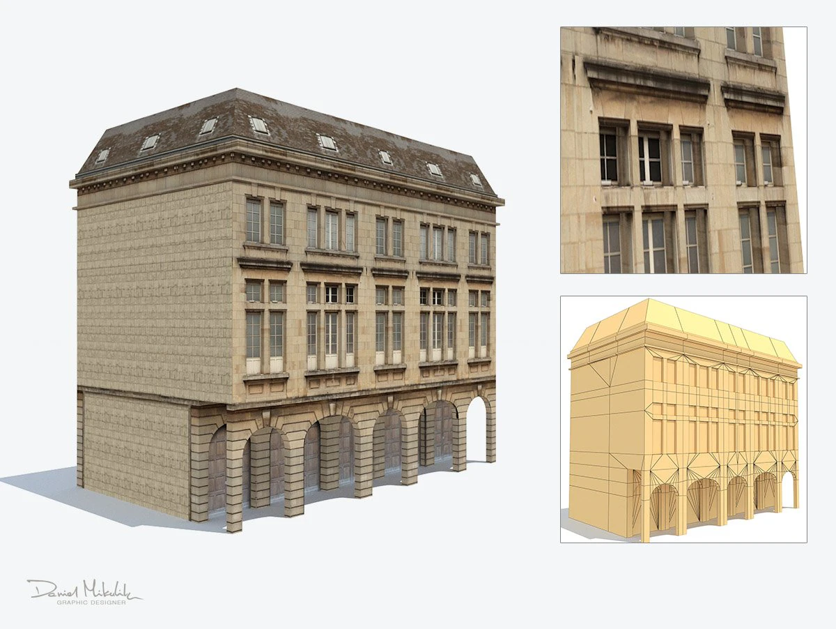 apartment house 204 3D Model .c4d .max .obj .3ds .fbx .stl .blend 