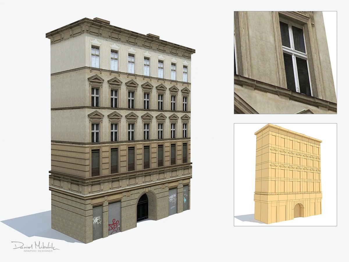 apartment house 205 3D Model .c4d .max .obj .3ds .fbx .stl .blend