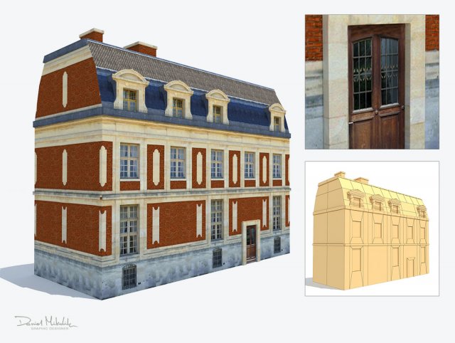 apartment house 206 Model 3D .c4d .max .obj .3ds .fbx .stl .blend 