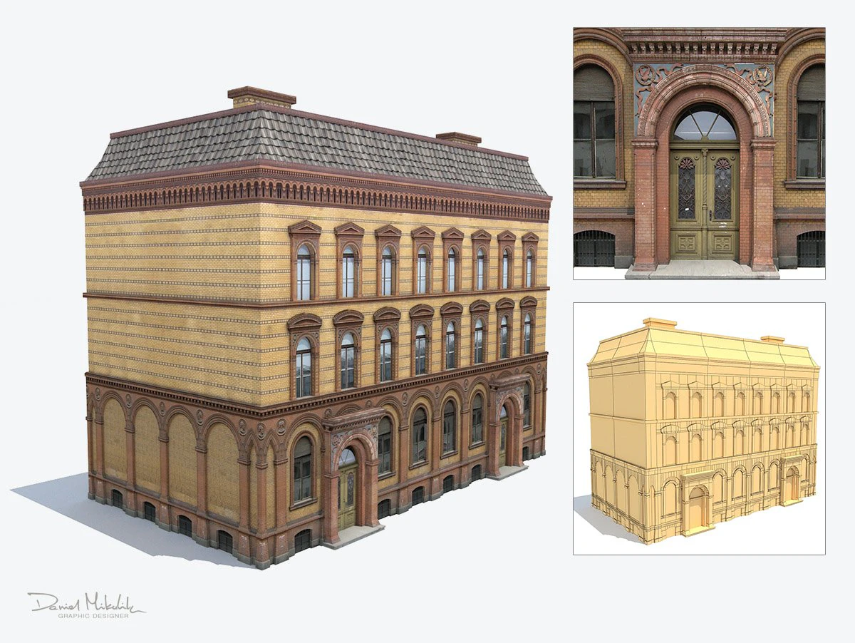 apartment house 207 3D Model .c4d .max .obj .3ds .fbx .stl .blend