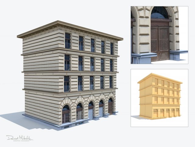 apartment house 213 Modello 3D .c4d .max .obj .3ds .fbx .stl .blend 