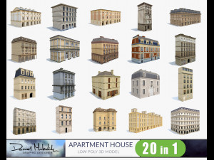 apartment house bundle pack 20in1 3D Model