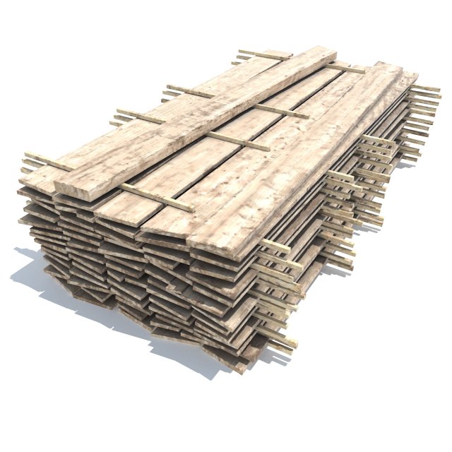 wood board stock low poly 3D Модель .c4d .max .obj .3ds .fbx .stl .blend 