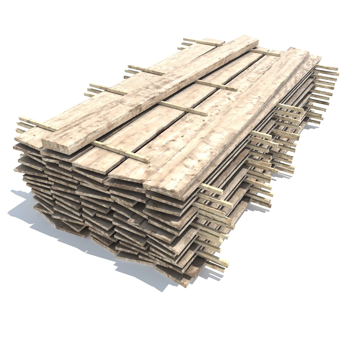 wood board stock low poly 3D Model .c4d .max .obj .3ds .fbx .stl .blend 