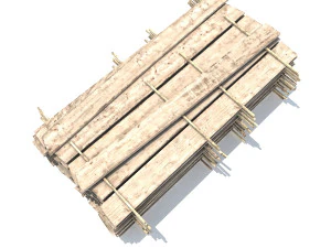 wood board stock low poly 3D Model