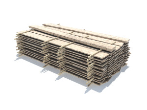 wood board stock low poly 3D Модель