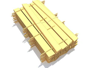 wood board stock low poly 3D Model