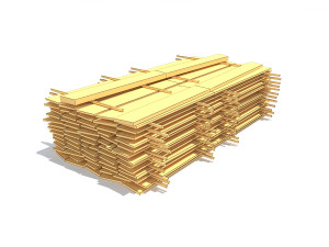wood board stock low poly 3D Модель