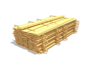 wood board stock low poly 3D Model