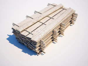wood board stock low poly 3D Model