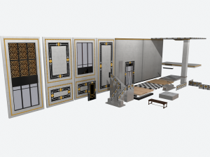luxury shop interior modular Modelo 3D