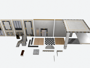 luxury shop interior modular Modelo 3D