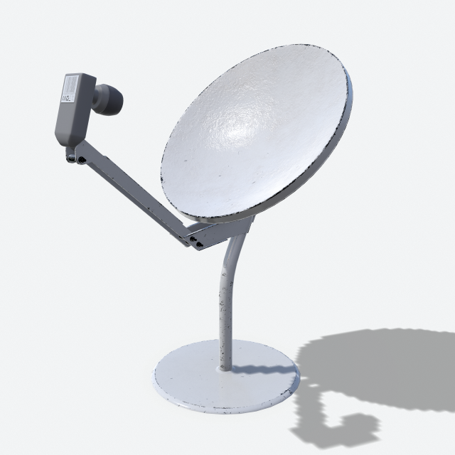 small satellite dish 3D 모델 .c4d .max .obj .3ds .fbx .stl .blend 