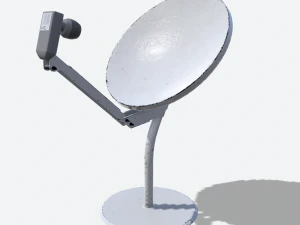 작은 위성 접시 3D 모델