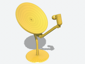 small satellite dish 3D 모델