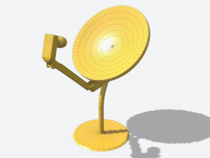 small satellite dish 3D 모델