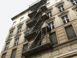 fire escape stairs modular 3D Model