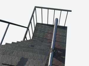 fire escape stairs modular 3D Model