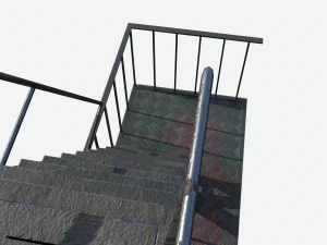 Feuerfluchttreppe modular 3D Modell
