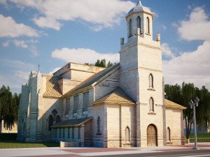 church building 169 3D 모델