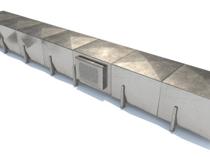 aluminium rooftop elements pack Model 3D