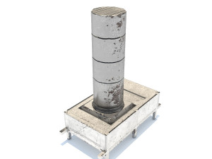 aluminium rooftop elements pack Model 3D