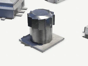 aluminium rooftop elements pack 3D Model