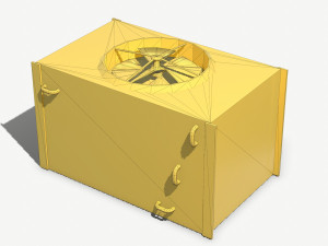aluminium rooftop elements pack Model 3D