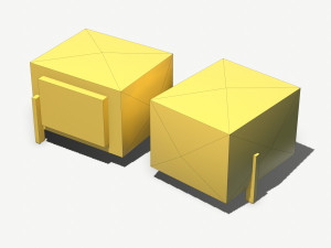 aluminium rooftop elements pack Model 3D